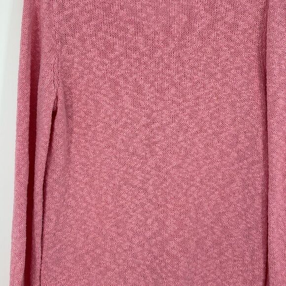 J. Crew V-neck slub cotton textured sweater pullover Soft pink Large - Picture 8 of 12
